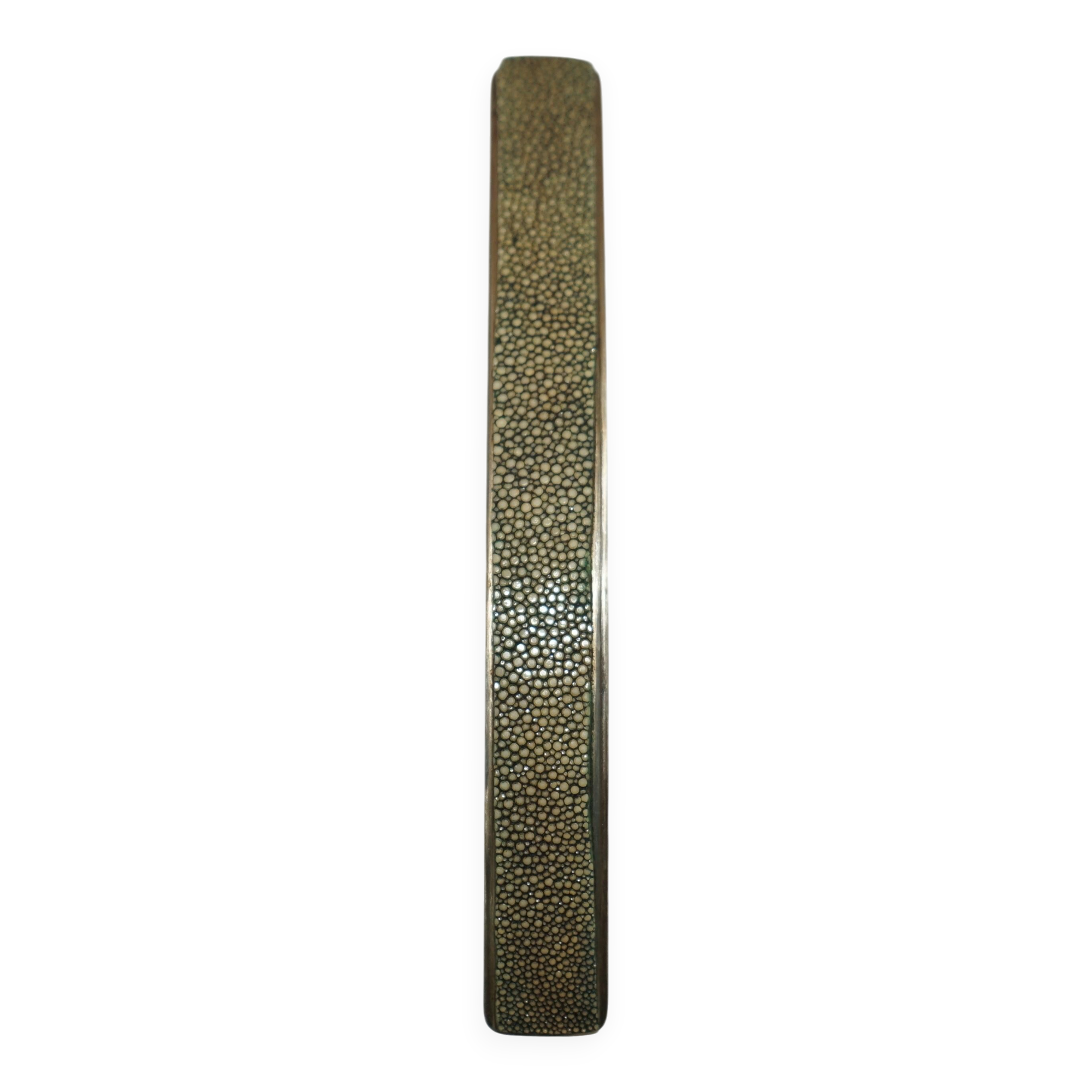 Set of Six Contemporary Drawer Handles in Shark Shagreen Manta Ray