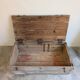Antique patinated wooden chest – coffee table