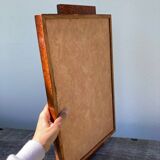 Rectangular art deco tray in lacquered wood