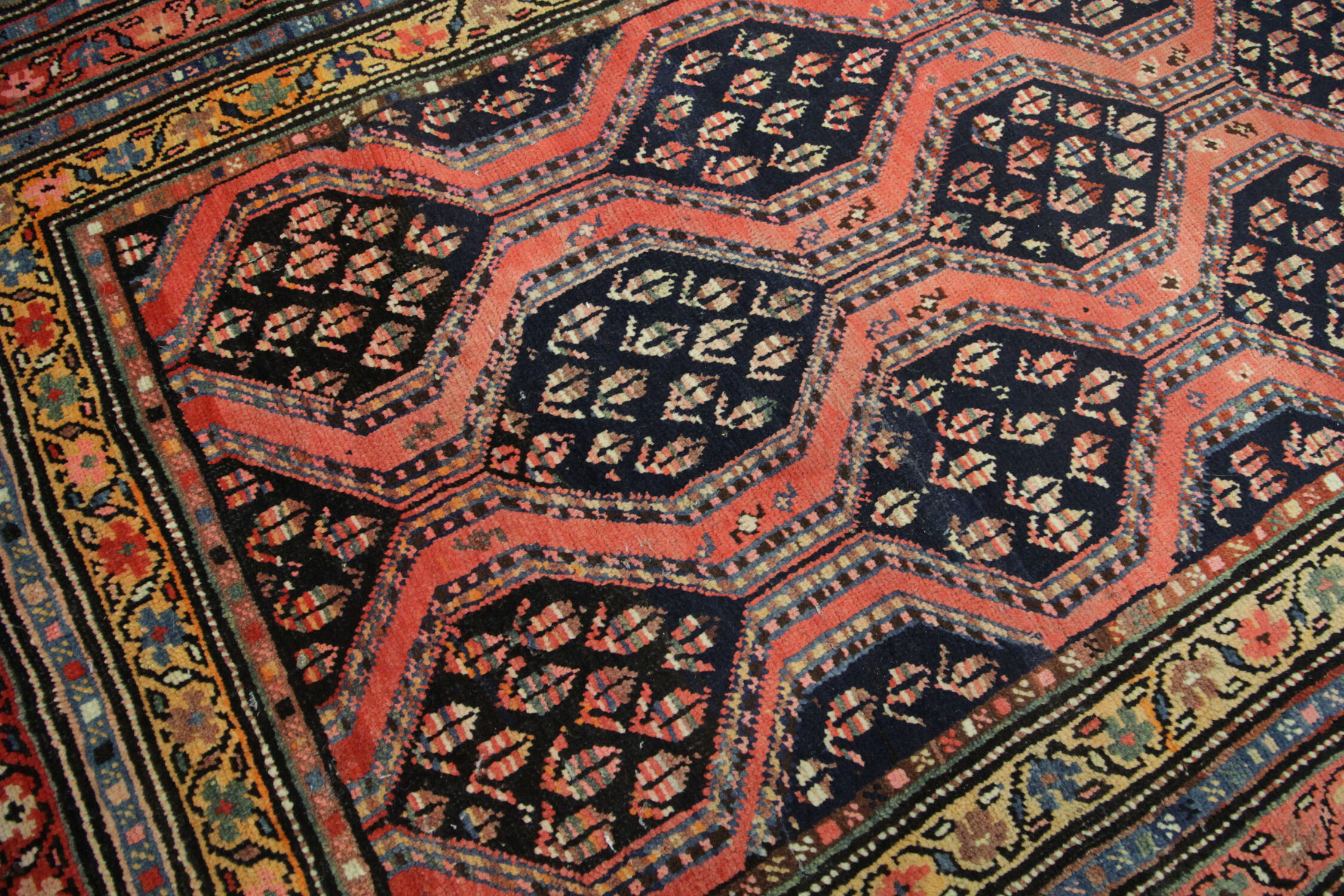 Rare caucasian antique rug, handwoven  karabagh rug- 230x107cm