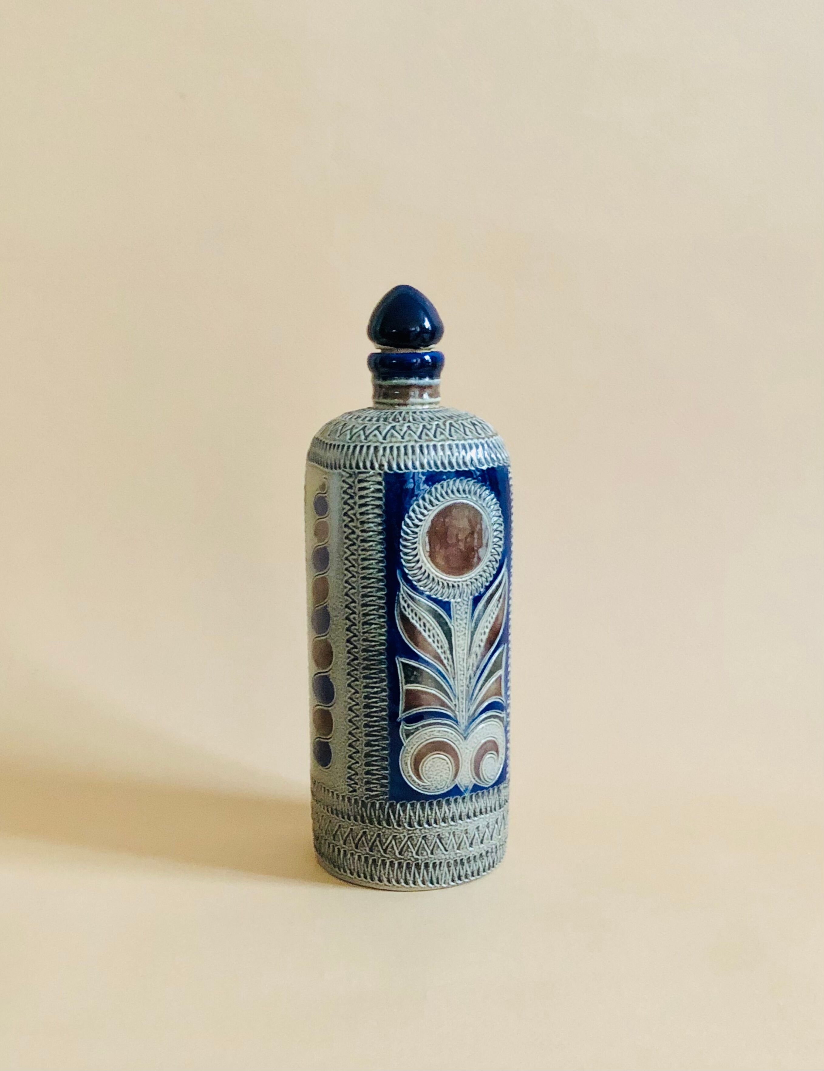 Vintage ceramic soliflore bottle Westerwald, Germany