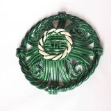 Vallauris green braided platter, 1950