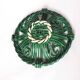Plat tressé vert Vallauris 1950