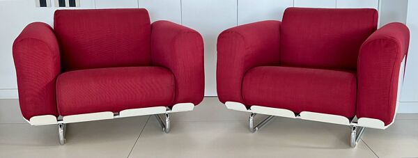 Fauteuils Senzafine Par Eleonore Peduzzi Riva pour Zanotta, Italie 1969