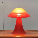 Vintage glass mushroom table lamp