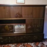 Large lacquered wooden sideboard from the 80s