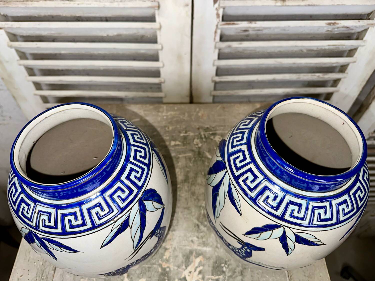 Pair of Art Deco style ceramic vases