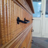 Vintage rattan and bamboo chest of drawers 50s