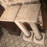 Ancient pair of Columns in Carrara tree Selette Gaine