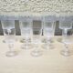 Lot de 9 anciens verres à pied de style Baccarat