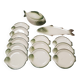 Fish service, Longwy, 14 pieces