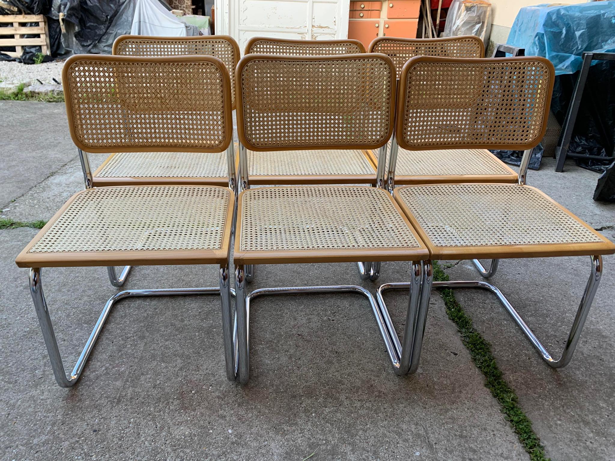 6 chaises Cesca de Marcel Breuer