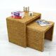 Vintage banana fiber Coffee Tables, Ikea 1980s