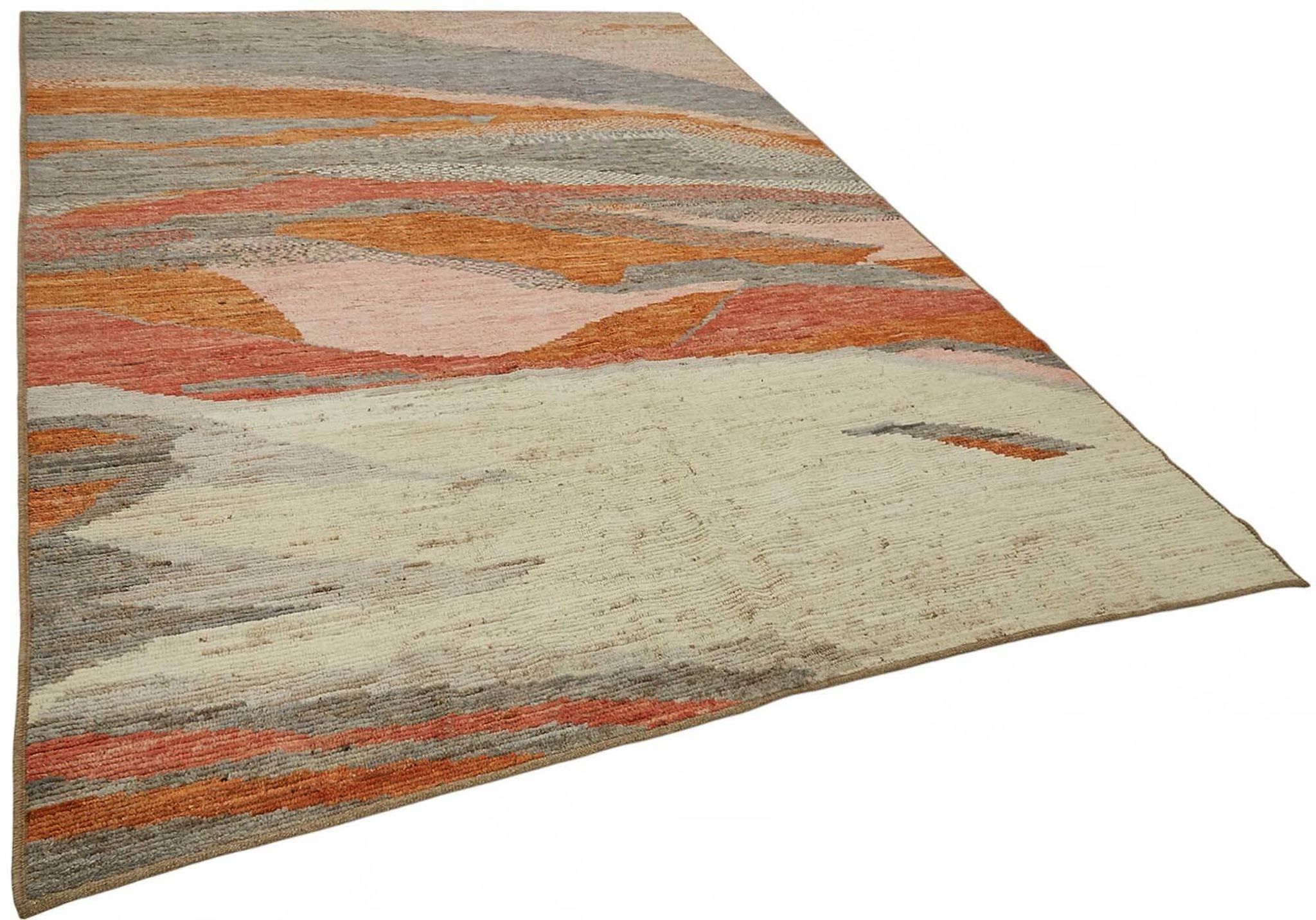 Handwoven Turkish Rustic 245 cm x 337 cm Multicolor Wool Carpet