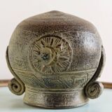 Greek terracotta vase, bronze patina