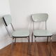 Lot of 2 vintage formica chairs