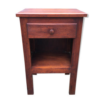Table de chevet ancienne en bois vintage