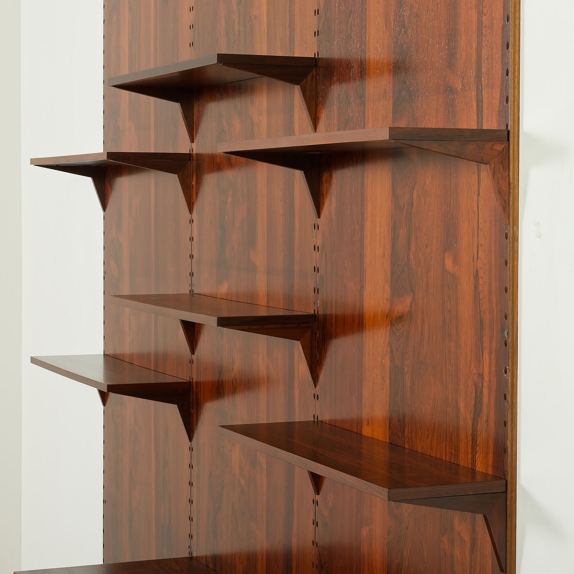 Poul Cadovius rosewood wall unit with back panels Cado, Denmark, 1960s