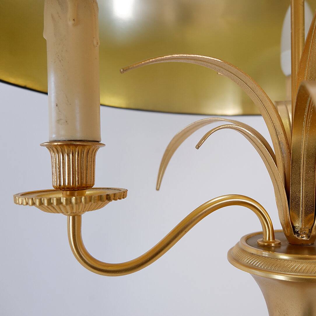 Pineapple Brass Floor Lamp in the Style of Maison Charles, Circa 1970