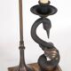 Paire de lampes « cygnes » en laiton