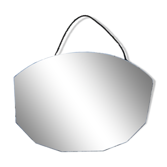 Art Deco serrated oval mirror L62XH49