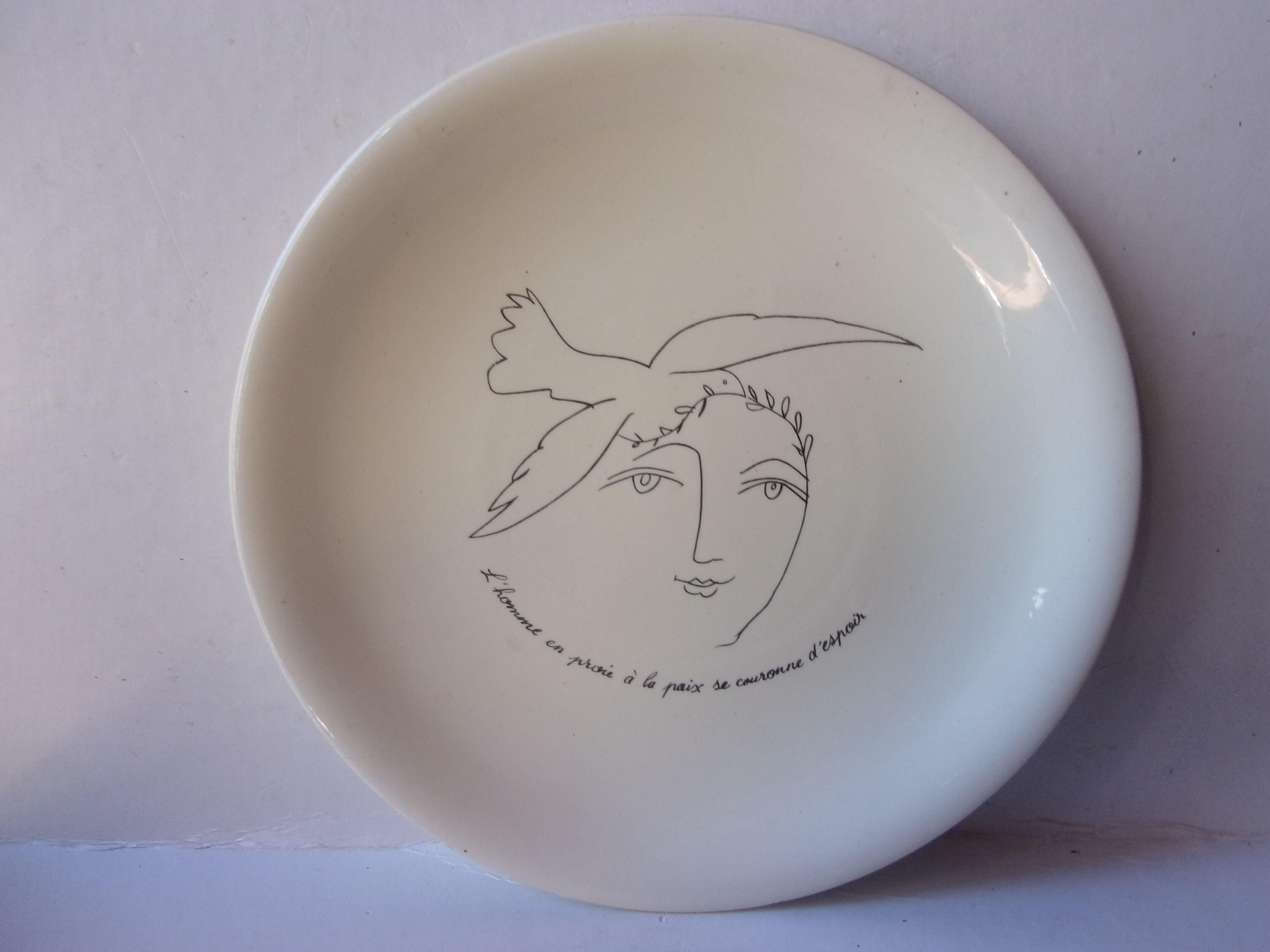Lot de 6 assiettes Picasso Salins Digoin Sarreguemines