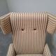 Fauteuil à oreilles de style mid-century moderne