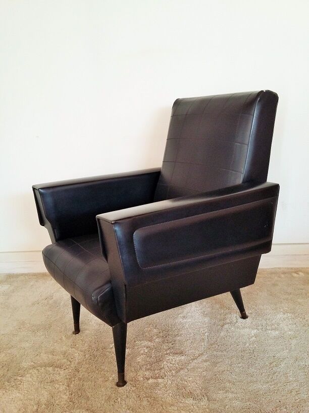 Black armchair of the 1950s