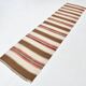 3x11 Beige Brown Striped Pattern Kilim Runner Rug, 78x327Cm