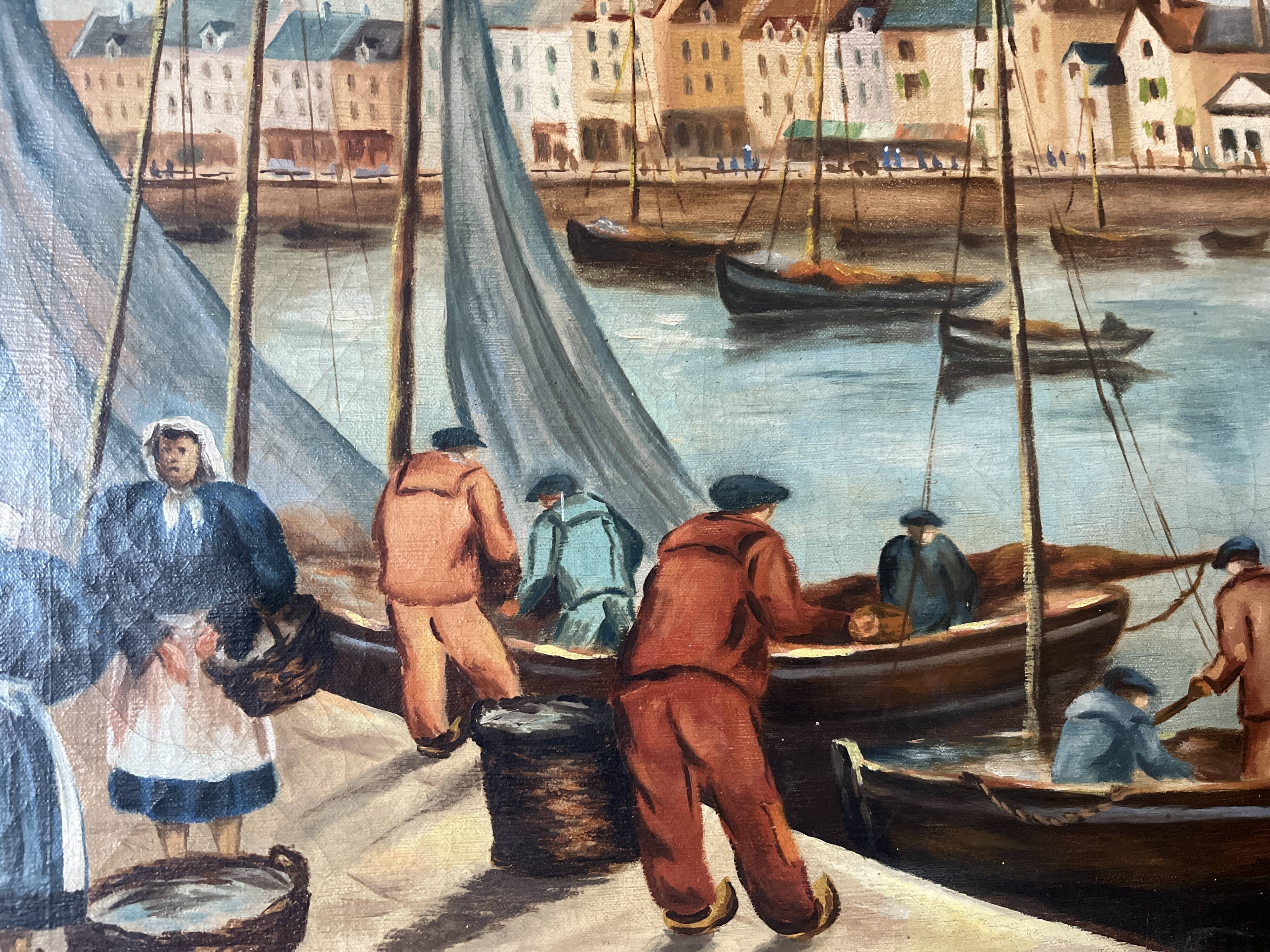 Old marine painting signed