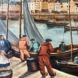 Old marine painting signed