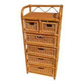 Rattan chest of drawers