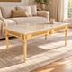 Louis XVI style coffee table in patinated and gilded wood, marble top.