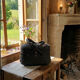 Old Bressan basket in blackened wicker