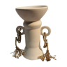 Vase fait main en argile  blanche