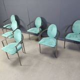 Vintage dining chairs by Belgo chrom, set of 6 - 1980s