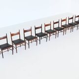 H. Vestervig Eriksen set of nine dining chairs rosewood Tromborg Denmark 1960