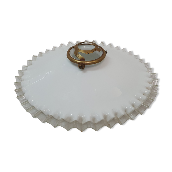 Suspension opaline dentelle blanche — Beyit