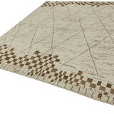 Handwoven Tribal One of a Kind 259 cm x 293 cm Beige Wool Carpet
