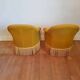 Pair of yellow toad armchairs