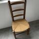 Rustic oak straw chair