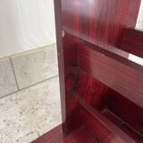 Art Deco magazine rack in mahogany color from the 60s