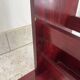 Art Deco magazine rack in mahogany color from the 60s