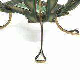 Rectangular Brass and Varnished Metal Coffee Table by Pierluigi Colli, Ital