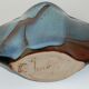 Enamelled stoneware signed vase