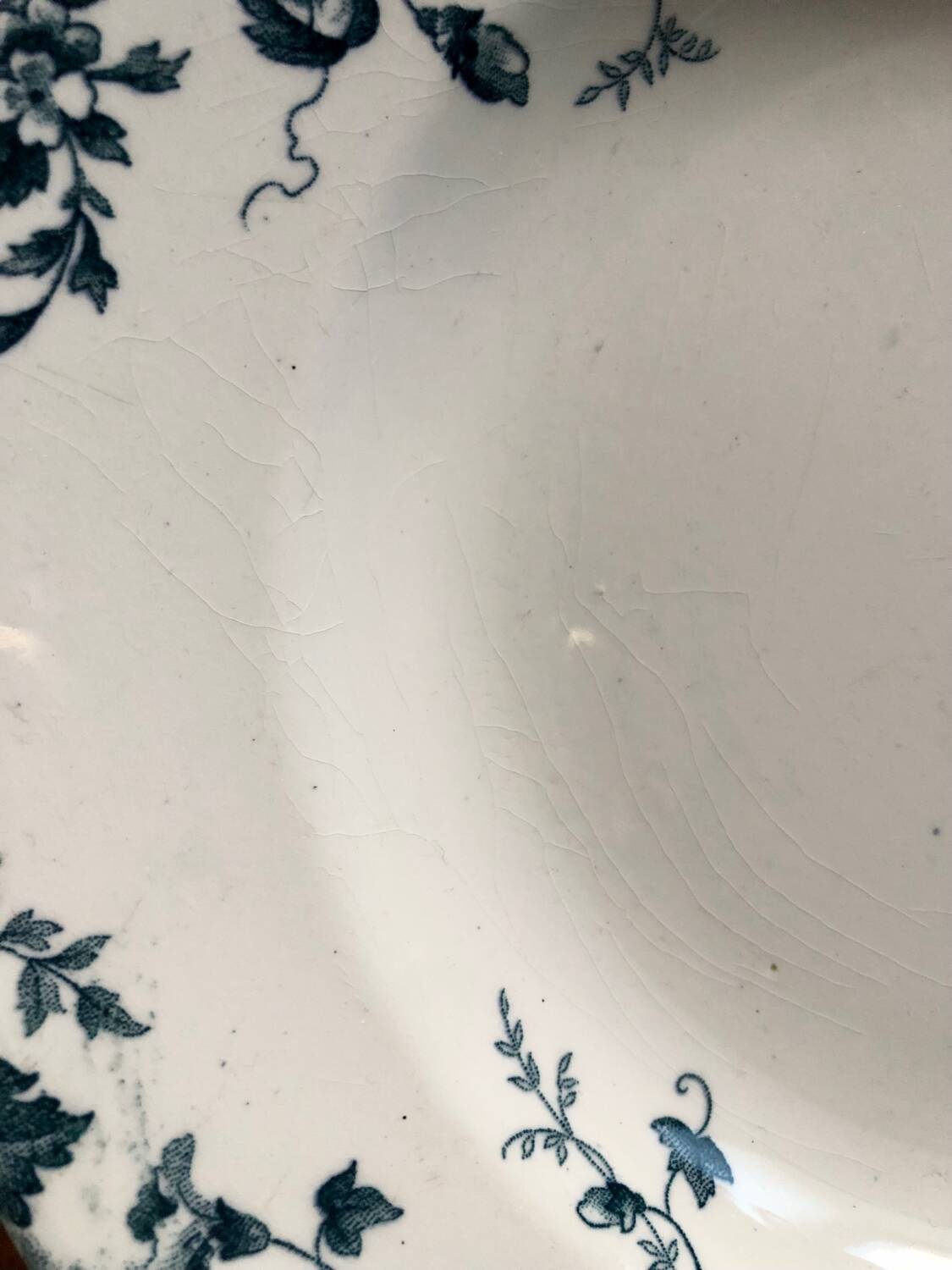 Deep ironstone plate from Saint Amand and Hamage