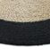 Black and beige jute and cotton rug 90 cm