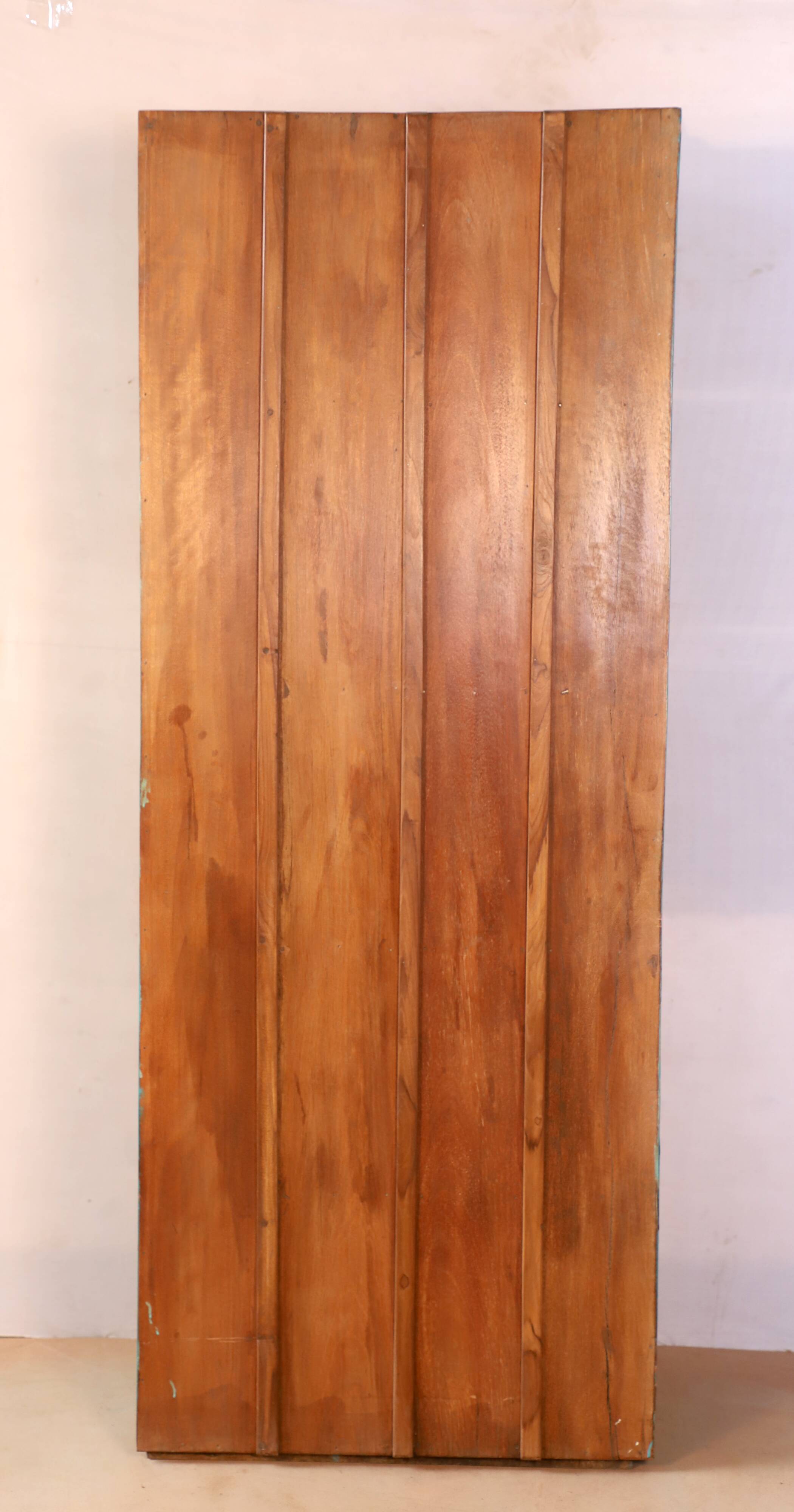 Bookcase 10 Burmese teak lockers with blue patina