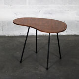 Coffee table beans wood and vintage metal