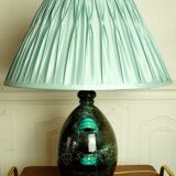 Ceramic lamp signed "Accolay Yonne" vintage